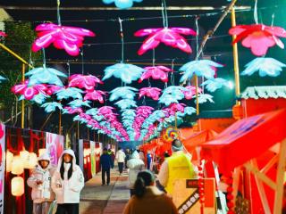 千盏花灯点亮夜空，淄川区赵瓦村福禧花灯荟开幕