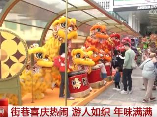 香港大街小巷喜庆热闹、游人如织 多彩活动年味升腾氛围感拉满