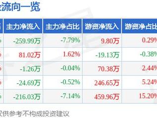 宏盛股份（603090）2月5日主力资金净卖出259.99万元