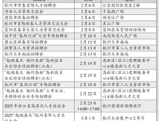 杭州新春首场线下招聘会 今日在汇金国际开启