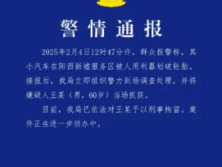 服务区停车被割伤胎，60岁嫌疑人背后还有谁