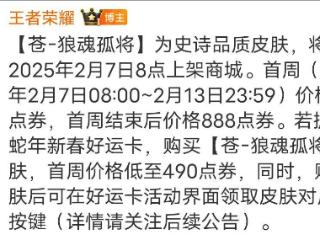 苍史诗皮肤曝光，价格只需490点券，最开心的却是李白玩家