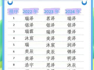 2024年临沂新生儿爆款姓名揭晓，“瑞泽”“一诺”领跑