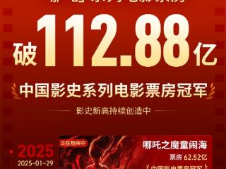 超112.88亿！《哪吒》系列电影总票房刷新我国影史纪录