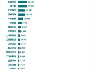 1月各车企新能源汽车销量出炉：小米首次超越问界