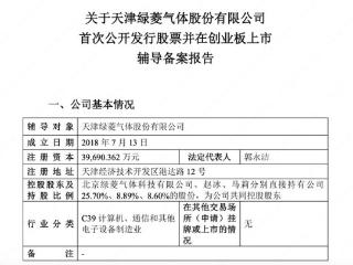 绿菱气体启动IPO辅导，中金资本、普罗资本参投