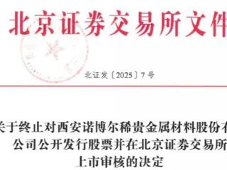 西诺稀贵北交所IPO终止：中信建投保荐，存财务内控不规范情形遭问询