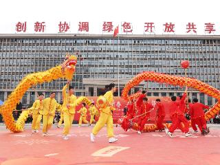 非遗贺新春 重庆荣昌举行千人新春巡游拜年活动