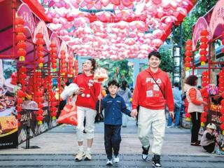 海口市琼山区府城换花游园会在琼台福地热闹开展