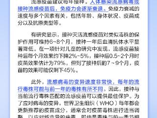 去年接种过流感疫苗，今年就不需要接种了？丨中新真探