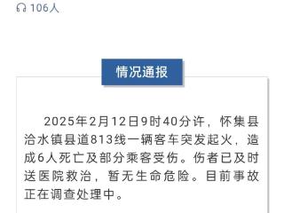 肇庆一公交车突发起火致6人遇难