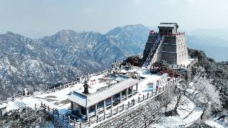 临沂：蒙山雪霁银装素裹