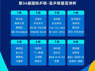 2025乒乓球亚洲杯男单抽签分组：新晋世界第一林诗栋领衔，王楚钦战宇田幸矢