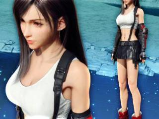 《FF7RB》蒂法经典服装Mod：抬腿能看到好风景！