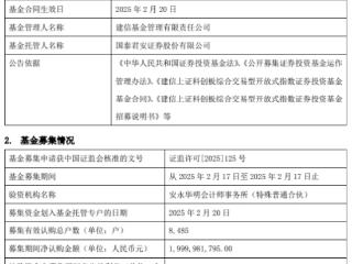 建信上证科创板综合ETF成立 规模20亿元