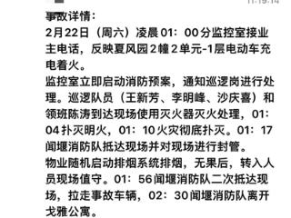 戈雅公寓地下一层电动车凌晨起火 为什么监控室接到业主电话才发现？