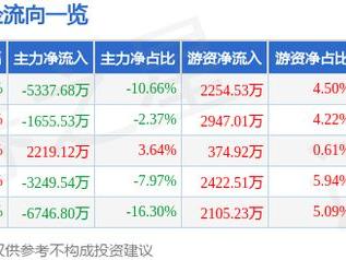 有方科技（688159）2月24日主力资金净卖出5337.68万元