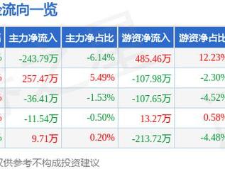 天微电子（688511）2月24日主力资金净卖出243.79万元