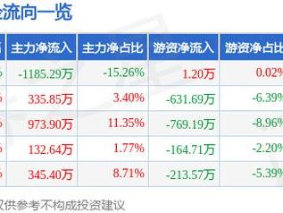 汇鸿集团（600981）2月25日主力资金净卖出1185.29万元