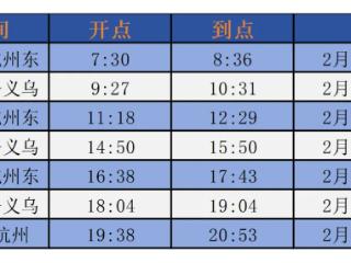 杭州站最新通知：增开多趟来往义乌列车