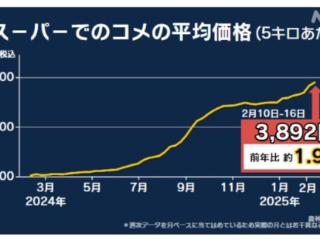 日本米价持续猛涨 民众：真吃不消了！