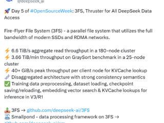 DeepSeek完美收官：开源劳苦功高的3FS！