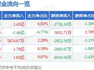 翱捷科技（688220）2月28日主力资金净买入1.43亿元