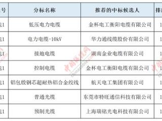 【中标榜单】国网湖南电力2025年物资招标中标候选人名单公布