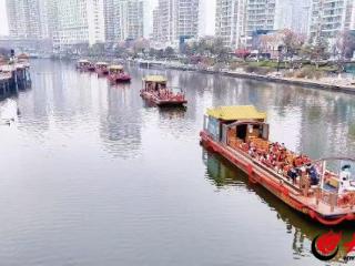 二月二，临沂沂河龙舟竞帆，市民喜庆“龙抬头”