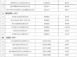 共41户企业！贵州2024年省级服务业龙头企业名单公示