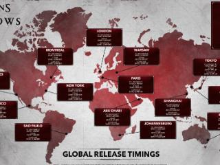 《刺客信条：影》全球各地解锁和预载时间公布
