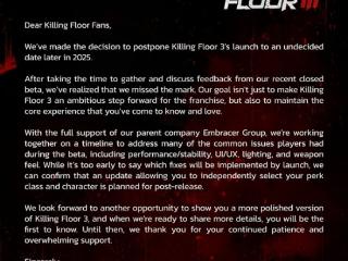 《Killing Floor 3》延期