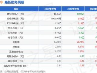 英洛华（000795）2024年年报简析：净利润增176.52%，盈利能力上升