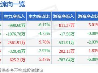 迪普科技（300768）3月10日主力资金净卖出998.60万元