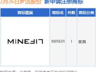 梦洁股份新提交“MINEFI”商标注册申请