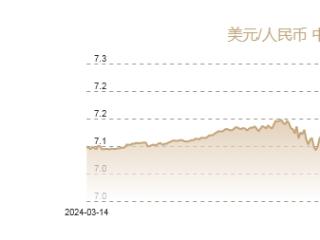 3月12日人民币对美元中间价报7.1696元 上调45个基点