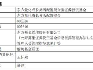 盛泽离任东方量化成长灵活配置混合