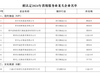 贵州丰茂物流获评“2024年省级服务业龙头企业”