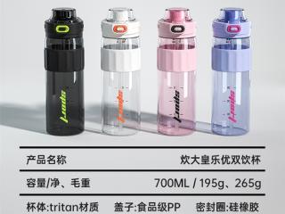 Tritan材质：炊大皇700ml吸管杯19元狂促