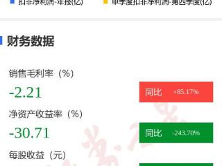 图解大连热电年报：第四季度单季净利润同比增10.59%