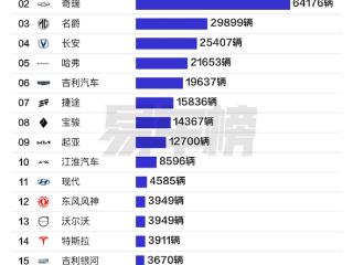 2月中国汽车品牌出口榜：比亚迪超越奇瑞 蝉联出口销冠