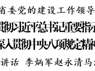 省委常委会暨省委党的建设工作领导小组召开会议 徐麟主持并讲话