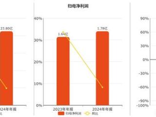 贵航股份(600523.SH)：2024年年报净利润为1.78亿元、同比较去年同期上涨8.23%