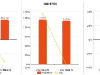 中信重工(601608.SH)：2024年年报净利润为3.75亿元、同比较去年同期下降2.36%