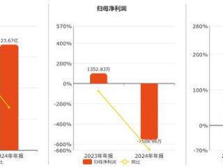 成飞集成(002190.SZ)：2024年年报净利润为-7508.96万元，同比由盈转亏