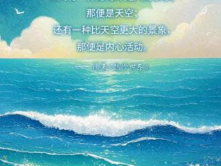 每日一句丨世间有一种比海洋更大的景象