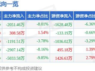 东阳光（600673）3月18日主力资金净卖出2051.46万元