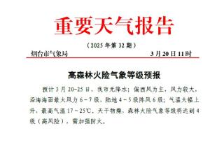 预计最高气温17〜25℃！烟台发布高森林火险气象等级预报