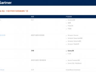 浪潮KaiwuDB 入选 Gartner 中国数据库管理系统代表厂商