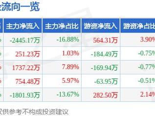 光云科技（688365）3月21日主力资金净卖出2445.17万元